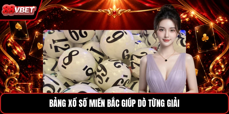 Bảng xổ số miền bắc giúp dò từng giải